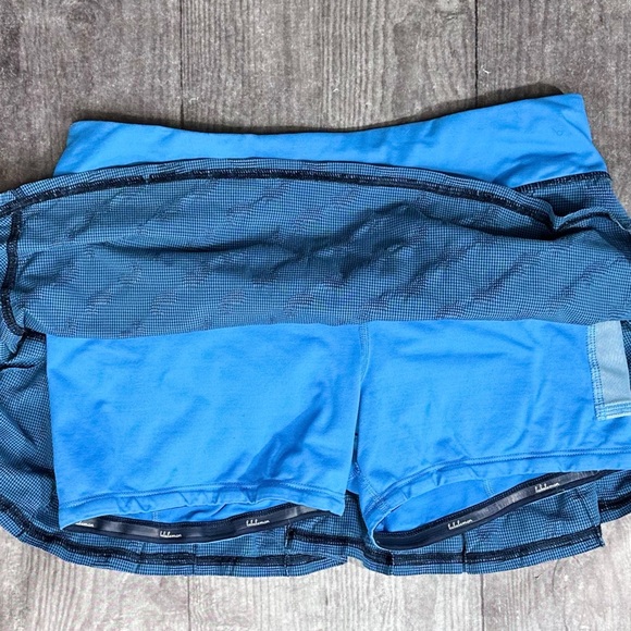 Lululemon Pace Setter Skirt in Black/ Cornflower/Inkwell [BB119] - Picture 6 of 11